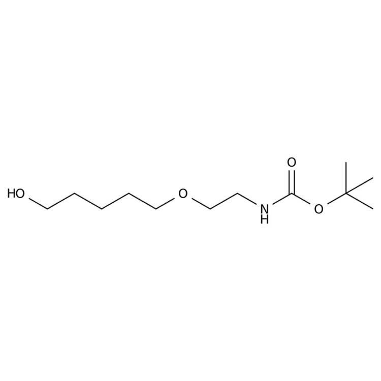 Structure of 2711732-75-9 | tert-butyl N-{2-[(5-hydroxypentyl)oxy]ethyl}carbamate