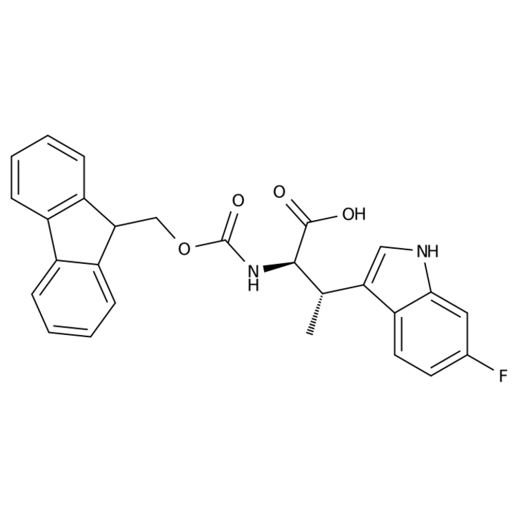 Structure of 2140850-61-7 | (2R,3S)-2-((((9H-fluoren-9-yl)methoxy)carbonyl)amino)-3-(6-fluoro-1H-indol-3-yl)butanoic acid