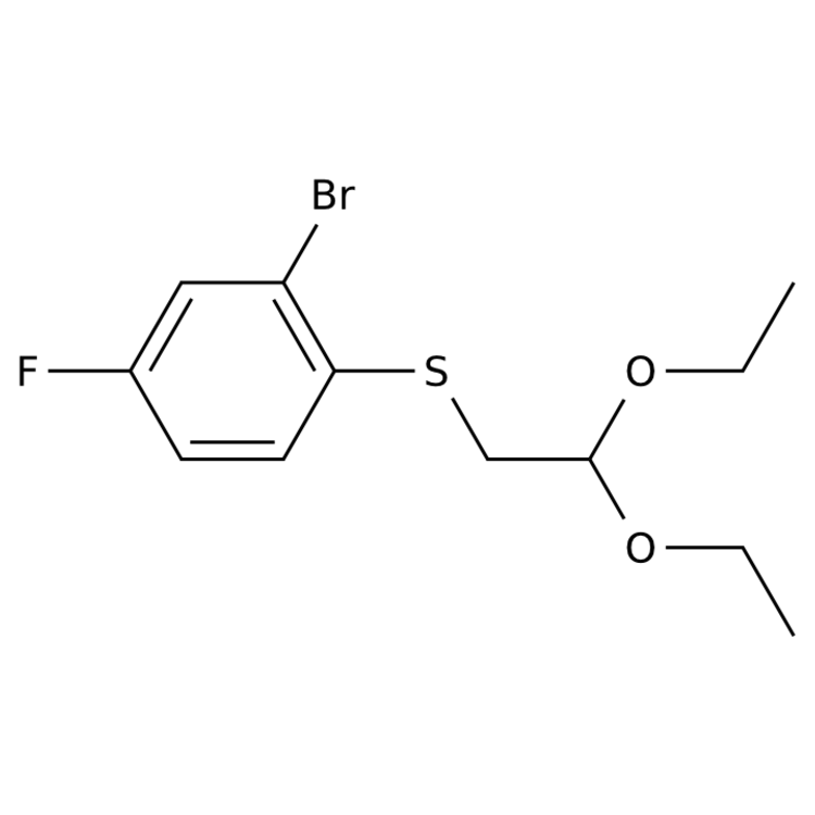 Structure of 324769-41-7 | 2-Bromo-1-[(2,2-diethoxyethyl)thio]-4-fluorobenzene