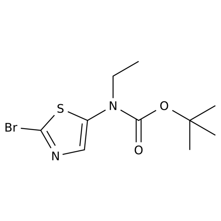 Structure of 1255095-28-3 | 1,1-Dimethylethyl N-(2-bromo-5-thiazolyl)-N-ethylcarbamate