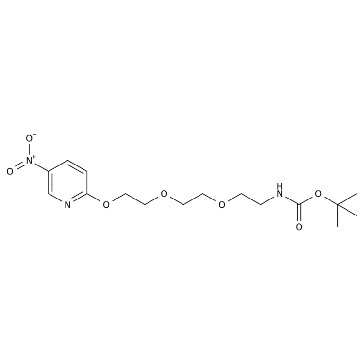 Structure of 2485864-05-7 | tert-butyl N-[2-(2-{2-[(5-nitropyridin-2-yl)oxy]ethoxy}ethoxy)ethyl]carbamate