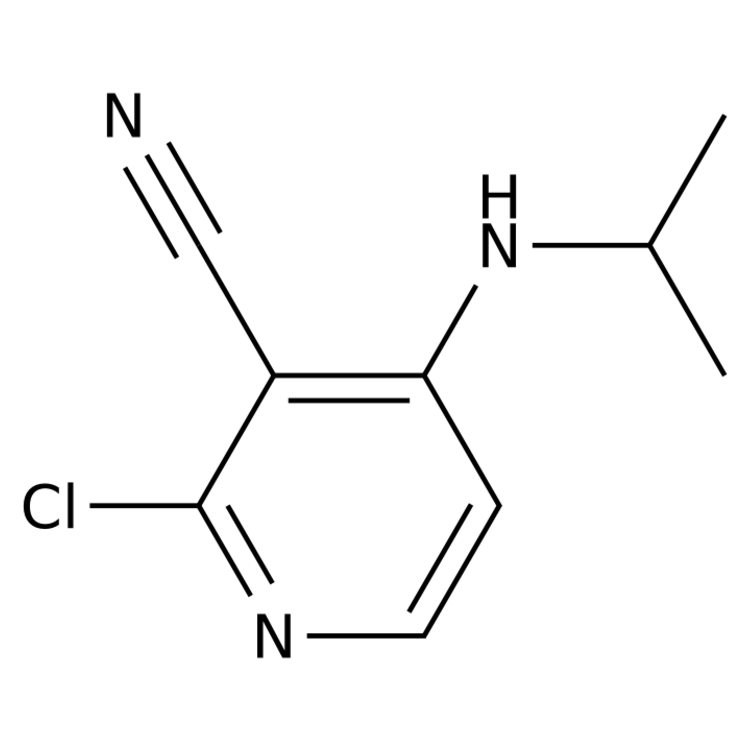 Structure of 1335048-81-1 | 2-Chloro-4-[(1-methylethyl)amino]-3-pyridinecarbonitrile