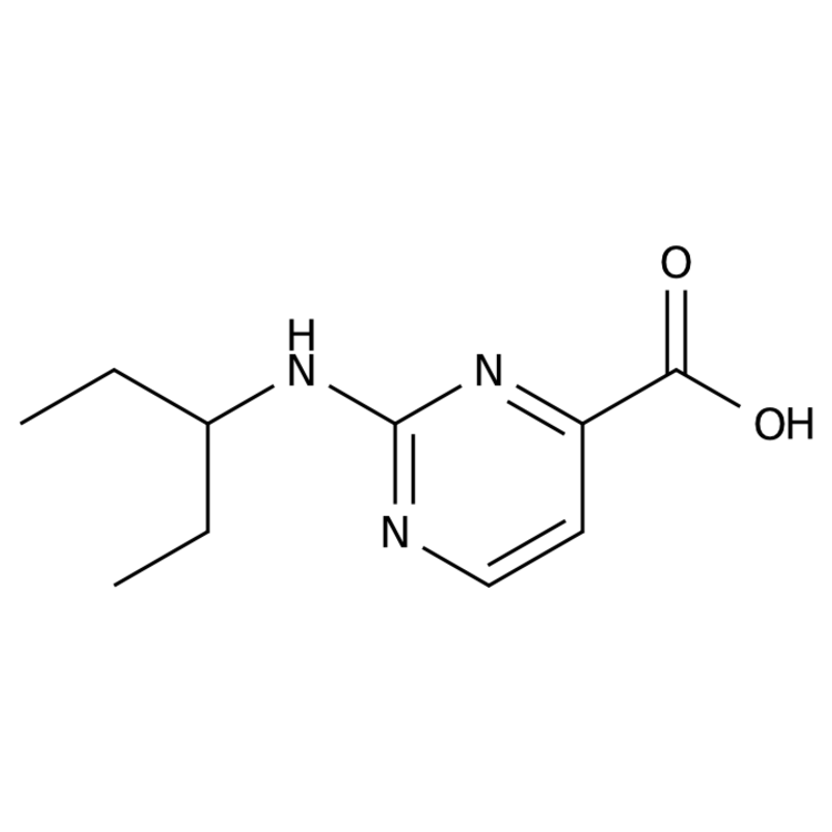 Structure of 1692379-83-1 | 2-(pentan-3-ylamino)pyrimidine-4-carboxylic acid