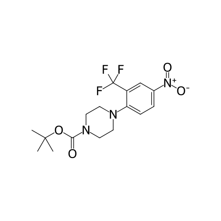 Structure of 193902-86-2 | tert-butyl 4-[4-nitro-2-(trifluoromethyl)phenyl]piperazine-1-carboxylate