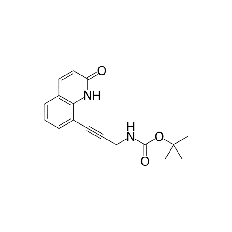 Structure of 2602824-35-9 | tert-butyl N-[3-(2-oxo-1H-quinolin-8-yl)prop-2-yn-1-yl]carbamate
