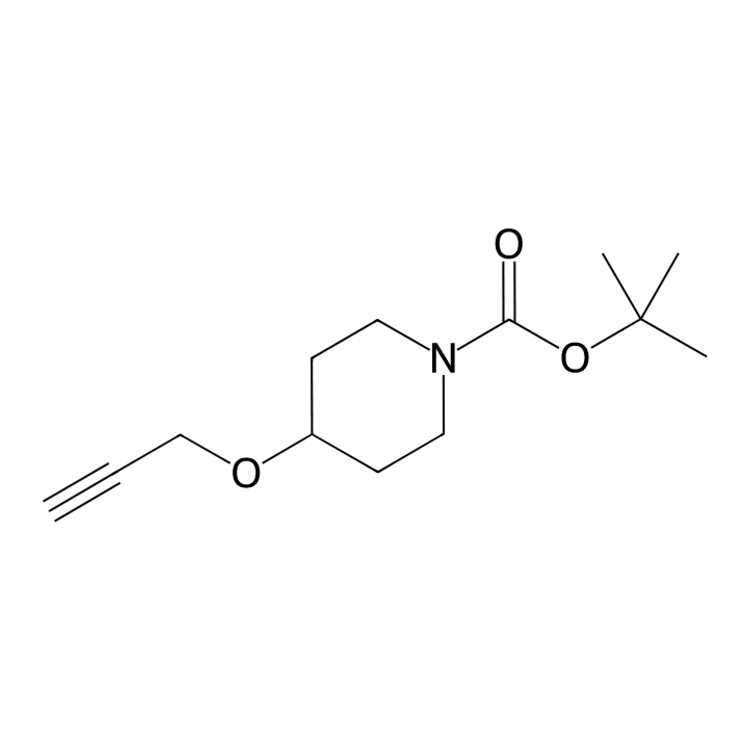 Structure of 1219827-56-1 | tert-butyl 4-(prop-2-yn-1-yloxy)piperidine-1-carboxylate