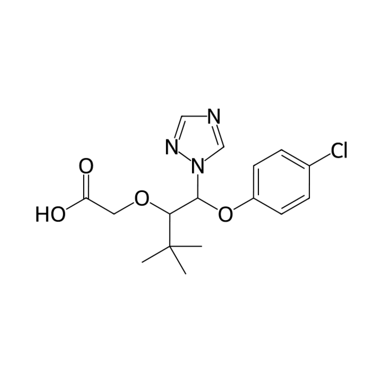 Structure of 2459176-25-9 | {[1-(4-chlorophenoxy)-3,3-dimethyl-1-(1,2,4-triazol-1-yl)butan-2-yl]oxy}acetic acid