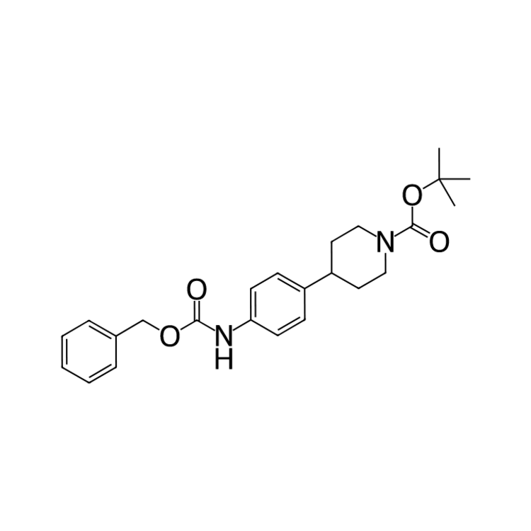 Structure of 1254058-65-5 | tert-butyl 4-(4-{[(benzyloxy)carbonyl]amino}phenyl)piperidine-1-carboxylate