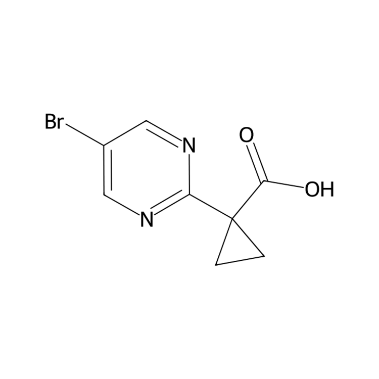 Structure of 1402665-32-0 | 1-(5-bromopyrimidin-2-yl)cyclopropane-1-carboxylic acid