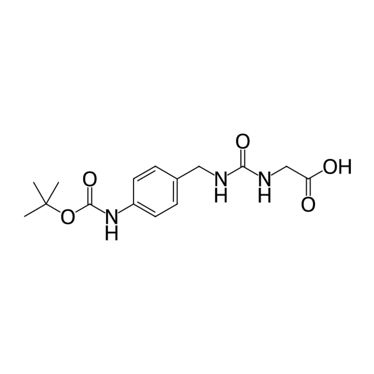 Structure of 1313213-03-4 | ({[(4-{[(tert-butoxy)carbonyl]amino}phenyl)methyl]carbamoyl}amino)acetic acid