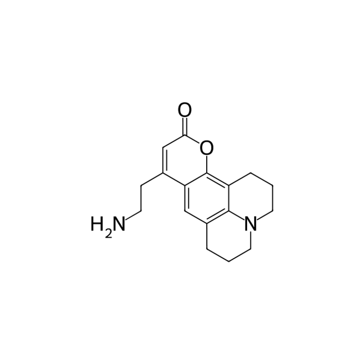 Structure of 1004548-96-2 | 1H,5H,11H-[1]Benzopyrano[6,7,8-ij]quinolizin-11-one, 9-(2-aminoethyl)-2,3,6,7-tetrahydro-