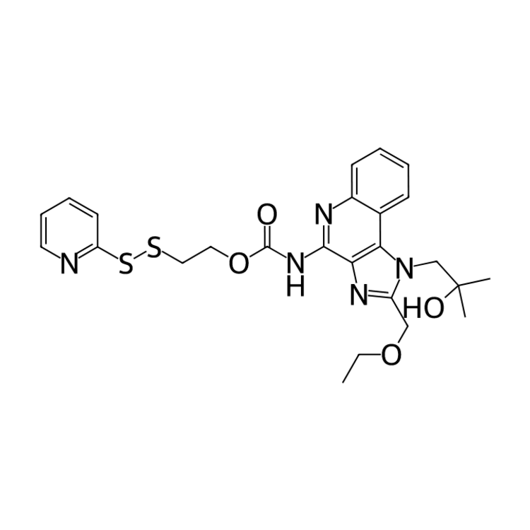 Structure of 2285373-01-3 | 2-(pyridin-2-yldisulfaneyl)ethyl (2-(ethoxymethyl)-1-(2-hydroxy-2-methylpropyl)-1H-imidazo[4,5-c]quinolin-4-yl)carbamate