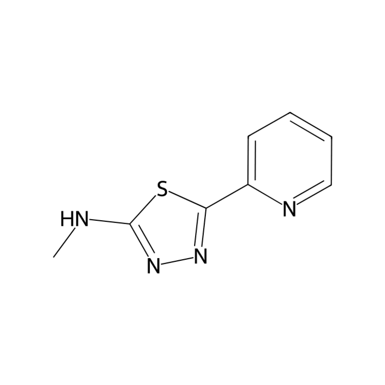 Structure of 878704-12-2 | N-methyl-5-(pyridin-2-yl)-1,3,4-thiadiazol-2-amine