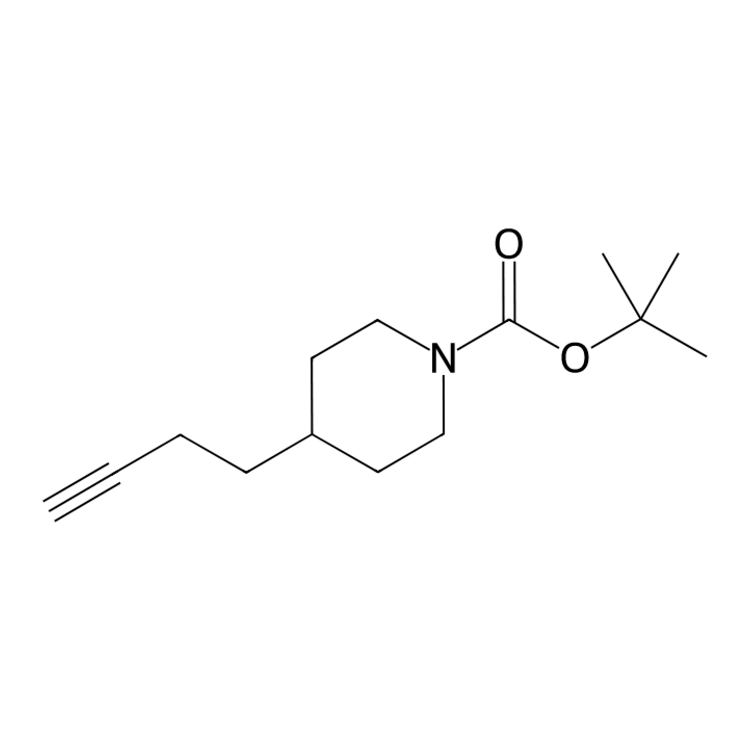 Structure of 1346153-07-8 | tert-butyl 4-(but-3-yn-1-yl)piperidine-1-carboxylate