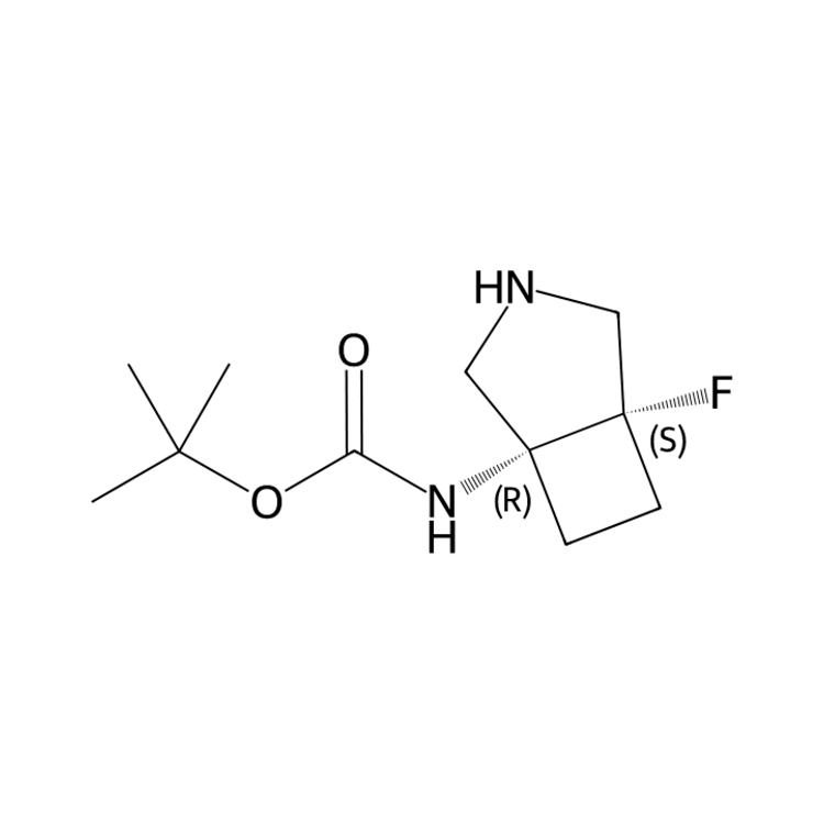 Structure of 1037367-02-4 | tert-butyl N-[(1R,5S)-5-fluoro-3-azabicyclo[3.2.0]heptan-1-yl]carbamate