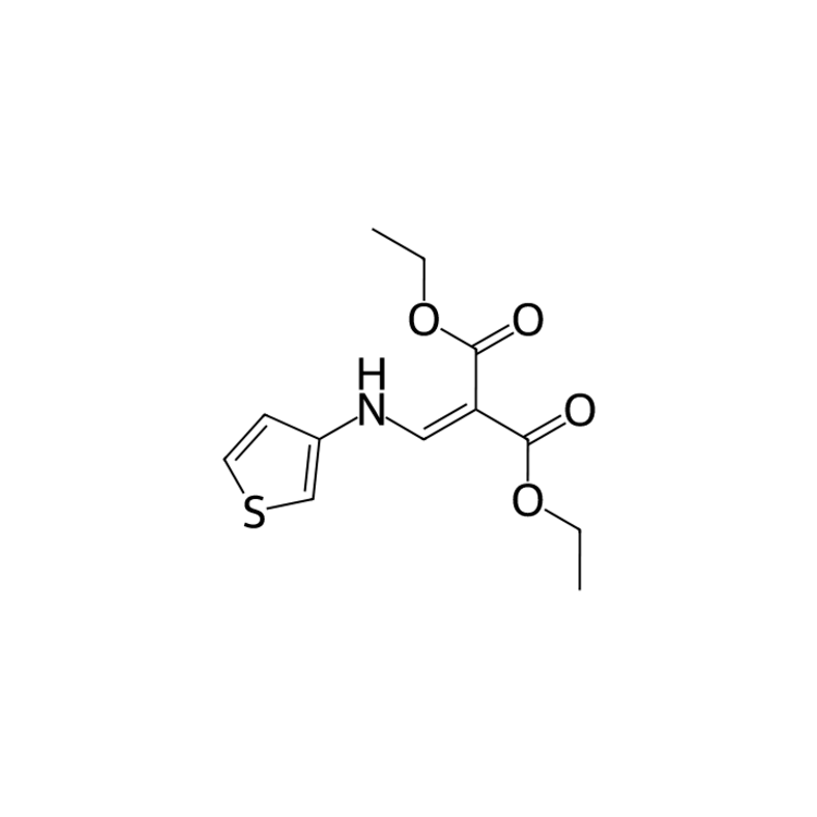 Structure of 65076-02-0 | 1,3-diethyl 2-[(thiophen-3-ylamino)methylidene]propanedioate