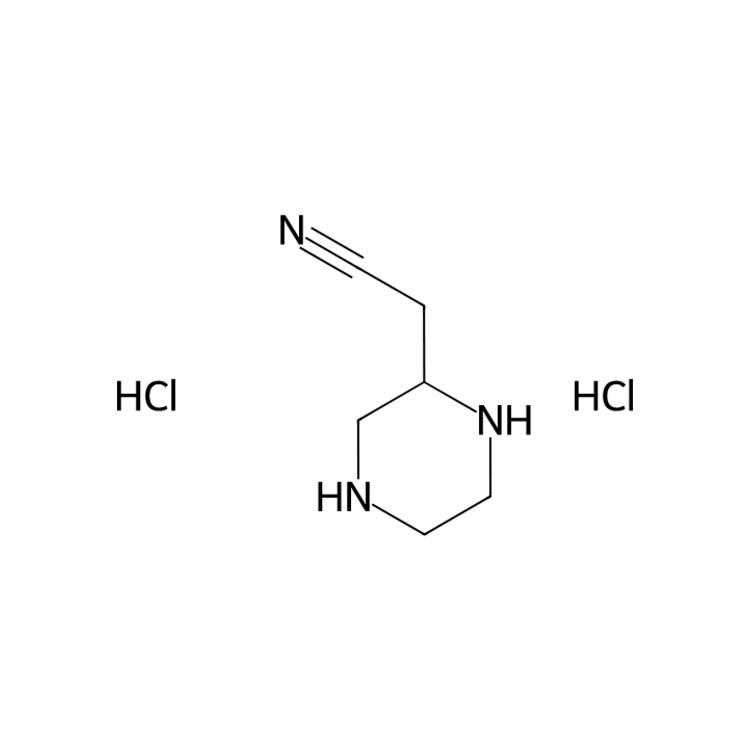 Structure of 142054-62-4 | 2-(piperazin-2-yl)acetonitrile dihydrochloride