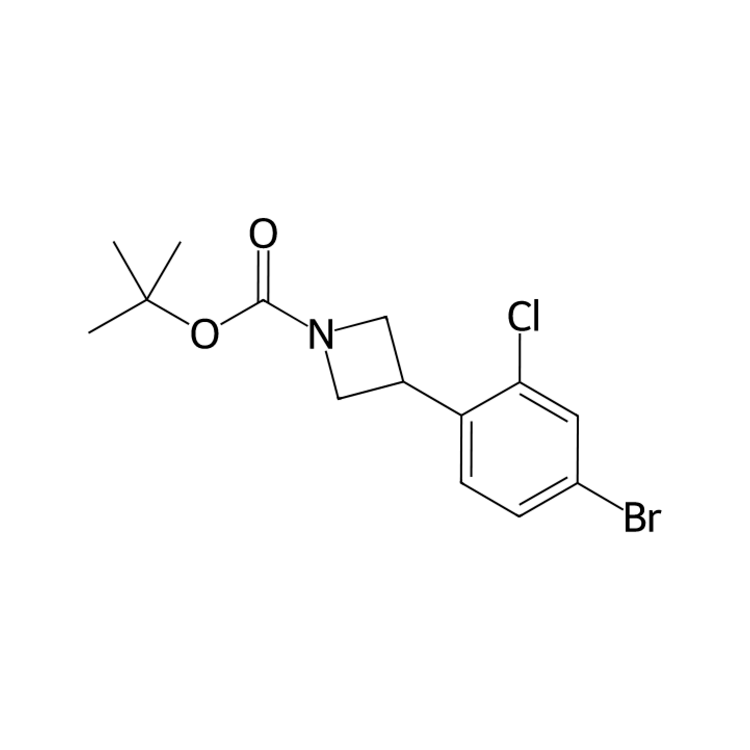 Structure of 2222934-82-7 | tert-butyl 3-(4-bromo-2-chlorophenyl)azetidine-1-carboxylate