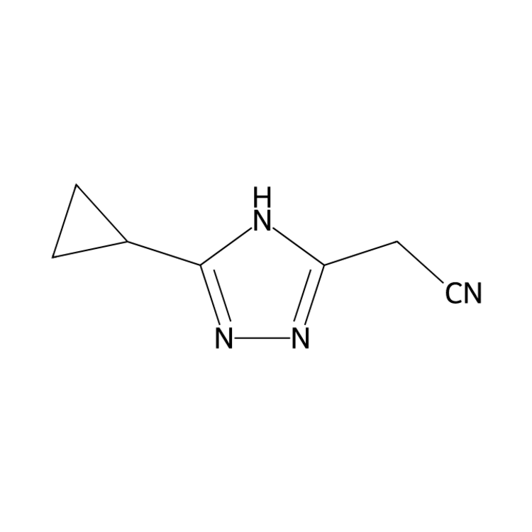 Structure of 863399-84-2 | 2-(5-cyclopropyl-4H-1,2,4-triazol-3-yl)acetonitrile