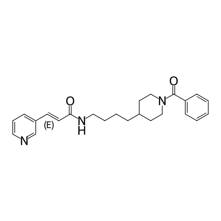 Structure of 658084-64-1 | (2E)-N-[4-(1-benzoylpiperidin-4-yl)butyl]-3-(pyridin-3-yl)prop-2-enamide
