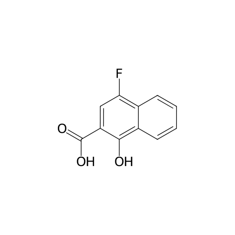 Structure of 1000386-61-7 | 4-fluoro-1-hydroxynaphthalene-2-carboxylic acid