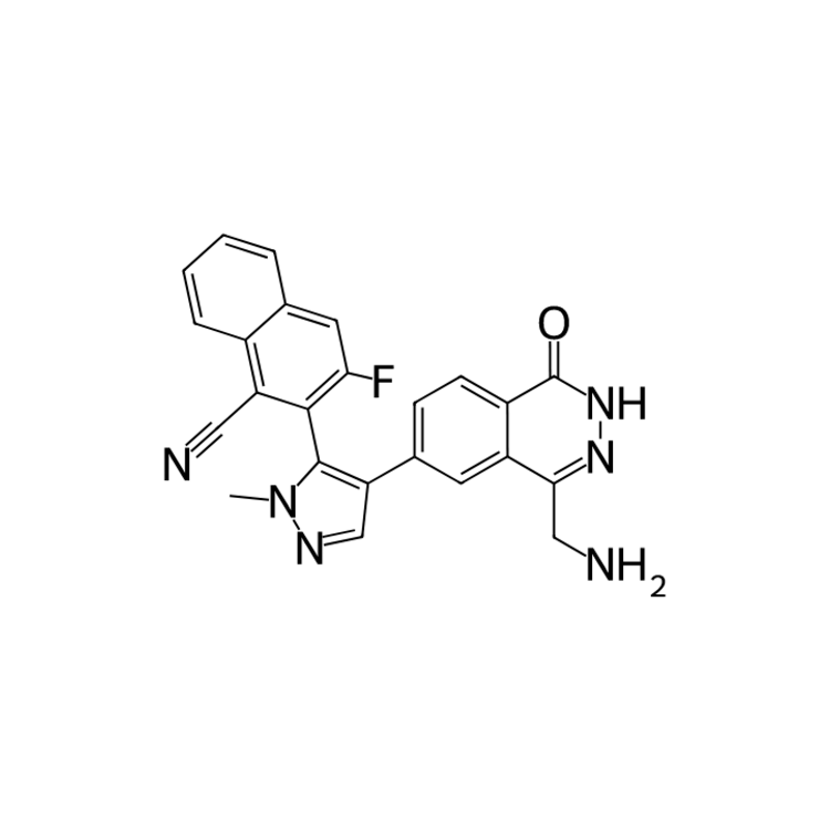 Structure of 2629314-68-5 | 2-(4-(4-(aminomethyl)-1-oxo-1,2-dihydrophthalazin-6-yl)-1-methyl-1H-pyrazol-5-yl)-3-fluoro-1-naphthonitrile