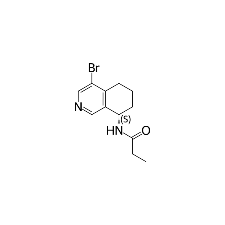 Structure of 1428651-97-1 | (S)-N-(4-bromo-5,6,7,8-tetrahydroisoquinolin-8-yl)propionamide