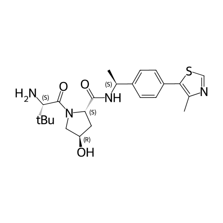 Structure of 1948273-02-6 | (2S,4R)-1-((S)-2-amino-3,3-dimethylbutanoyl)-4-hydroxy-N-((S)-1-(4-(4-methylthiazol-5-yl)phenyl)ethyl)pyrrolidine-2-carboxamide
