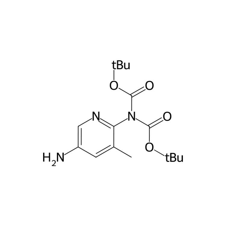 Structure of 1393553-87-1 | tert-butyl N-(5-amino-3-methylpyridin-2-yl)-N-[(tert-butoxy)carbonyl]carbamate