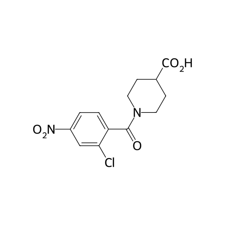Structure of 1054138-74-7 | 1-(2-chloro-4-nitrobenzoyl)piperidine-4-carboxylic acid