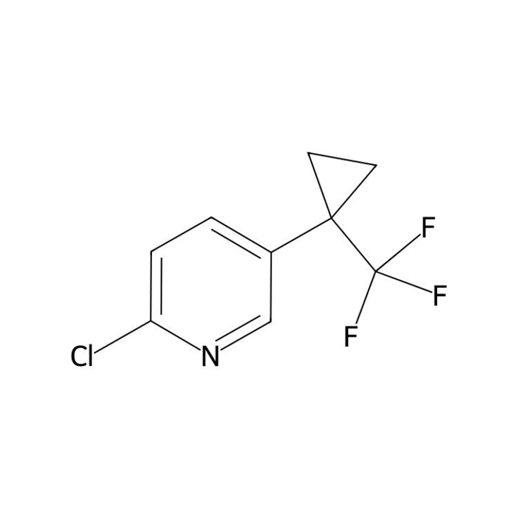 Structure of 1803611-16-6 | 2-chloro-5-[1-(trifluoromethyl)cyclopropyl]pyridine