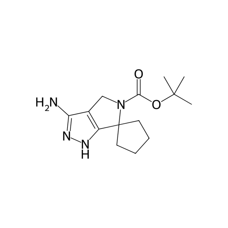Structure of 2228971-72-8 | tert-butyl 3'-amino-1',4'-dihydro-5'H-spiro[cyclopentane-1,6'-pyrrolo[3,4-c]pyrazole]-5'-carboxylate