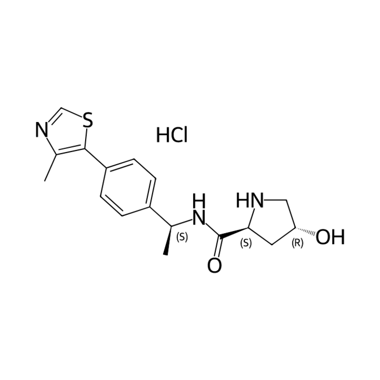 Structure of 2086301-13-3 | (2S,4R)-4-hydroxy-N-[(1S)-1-[4-(4-methyl-1,3-thiazol-5-yl)phenyl]ethyl]pyrrolidine-2-carboxamide hydrochloride