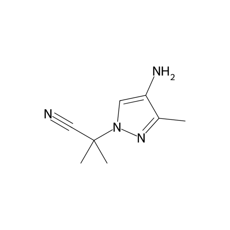 Structure of 1393100-52-1 | 2-(4-amino-3-methyl-1H-pyrazol-1-yl)-2-methylpropanenitrile