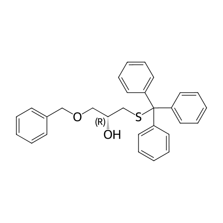 Structure of 2655730-09-7 | (2R)-1-(benzyloxy)-3-[(triphenylmethyl)sulfanyl]propan-2-ol