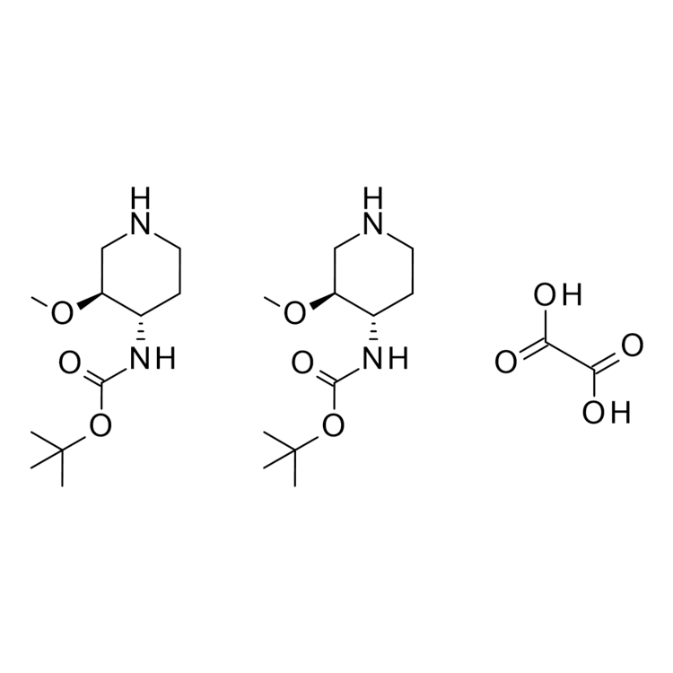 Structure of 2253105-33-6 | tert-butyl N-[(3S,4S)-3-methoxypiperidin-4-yl]carbamate hemioxalate