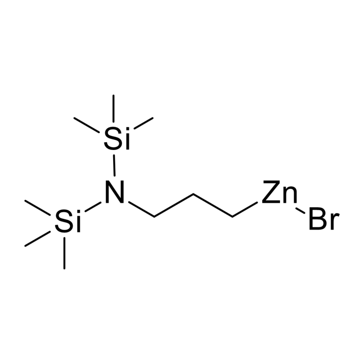 Structure of NO CAS FOUND | 3-[Bis(trimethylsilyl)amino]propylzinc bromide, 0.50 M in THF