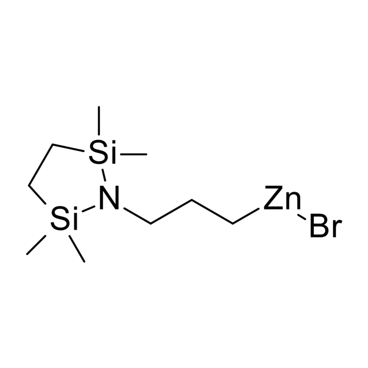 Structure of NO CAS FOUND | [3-(2,2,5,5-tetramethyl-1,2,5-azadisilolidin-1-yl)propyl]zinc bromide, 0.50 M in THF