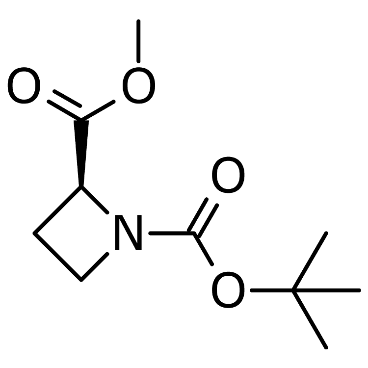 Structure of 107020-12-2 | (S)-1-BOC-Azetidine-2-carboxylic acid methyl ester