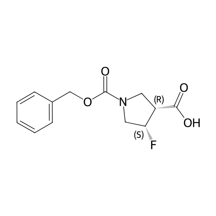 (3R,4S)-1-benzyloxycarbonyl-4-fluoro-pyrrolidine-3-carboxylic acid