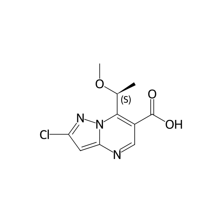 2-chloro-7-[(1S)-1-methoxyethyl]pyrazolo[1,5-a]pyrimidine-6-carboxylic acid