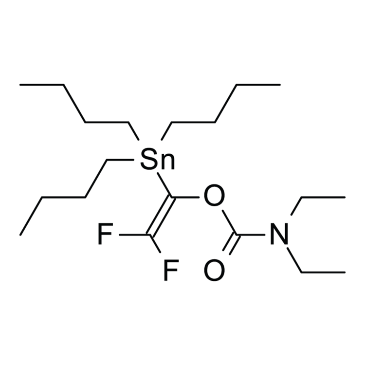 Structure of 143366-89-6 | (2,2-Difluoro-1-tributylstannylvinyl)-N,N-diethylcarbamate