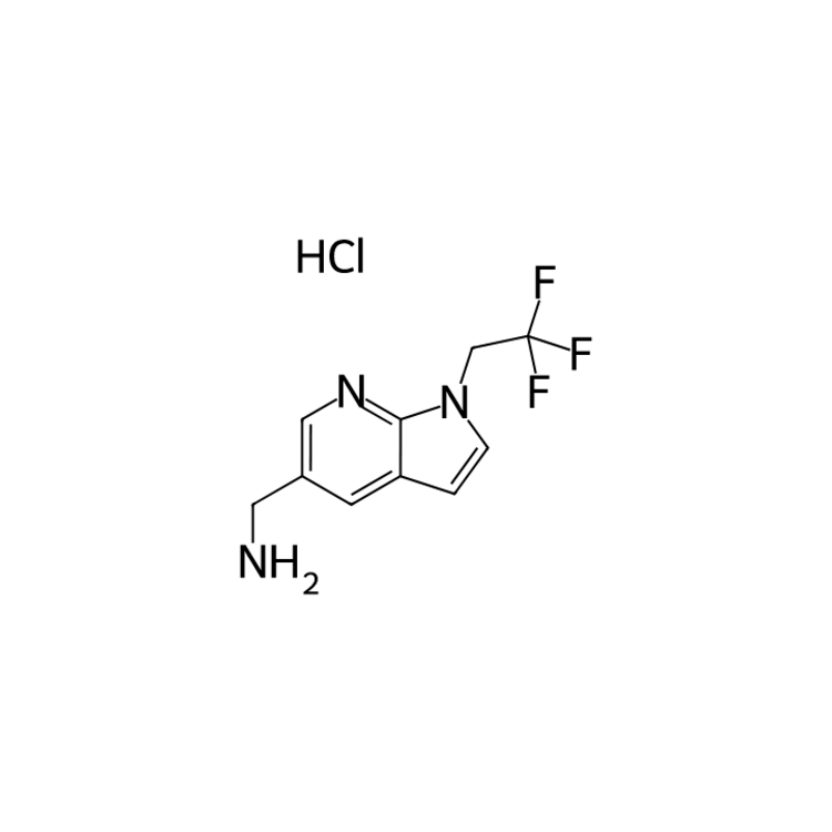[1-(2,2,2-trifluoroethyl)pyrrolo[2,3-b]pyridin-5-yl]methanamine;hydrochloride