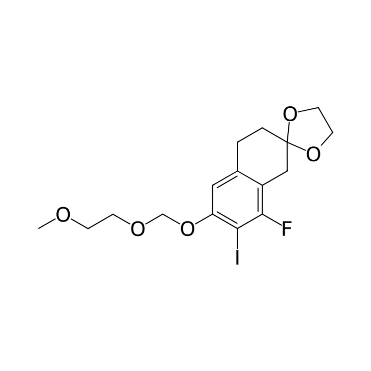 8'-fluoro-7'-iodo-6'-(2-methoxyethoxymethoxy)spiro[1,3-dioxolane-2,2'-tetralin]