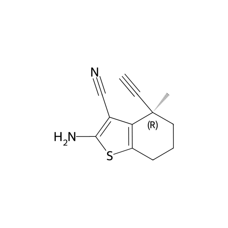 (4R)-2-amino-4-ethynyl-4-methyl-6,7-dihydro-5H-benzothiophene-3-carbonitrile