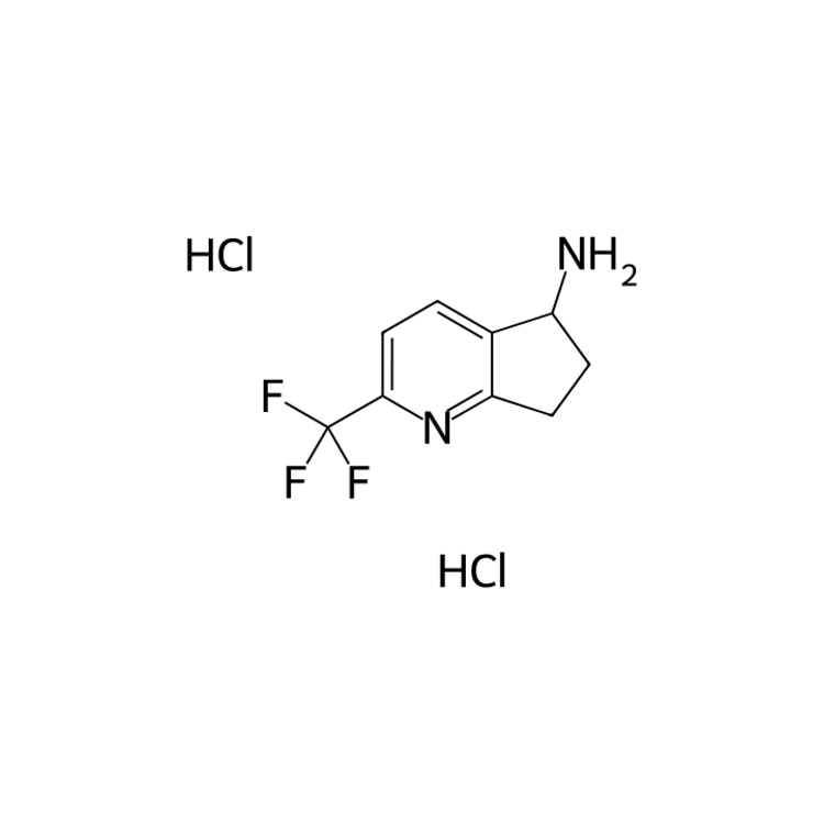 2-(trifluoromethyl)-6,7-dihydro-5H-cyclopenta[b]pyridin-5-amine;dihydrochloride