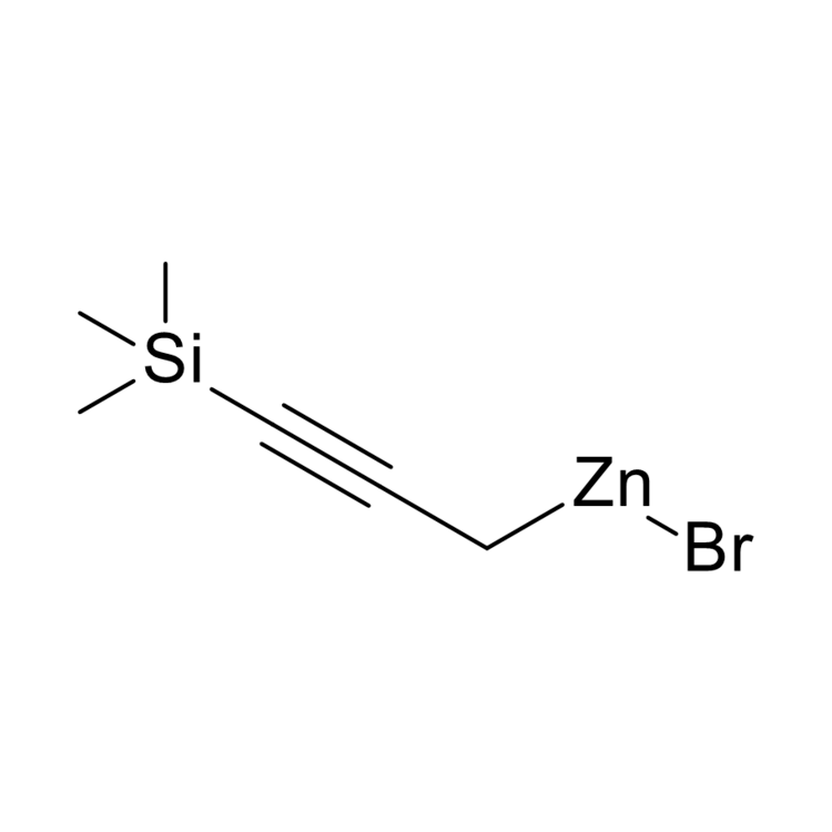 (3-Trimethylsilylprop-2-ynyl)zinc bromide, 0.50 M in THF - [T88132]