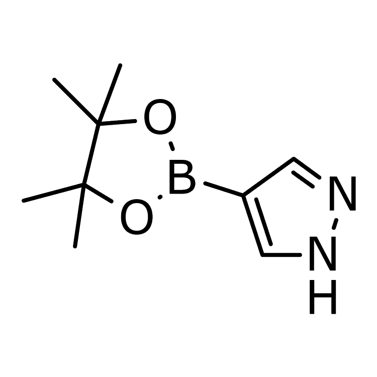 Structure of 269410-08-4 | 4-(4,4,5,5-Tetramethyl-1,3,2-dioxaborolan-2-yl)-1H-pyrazole