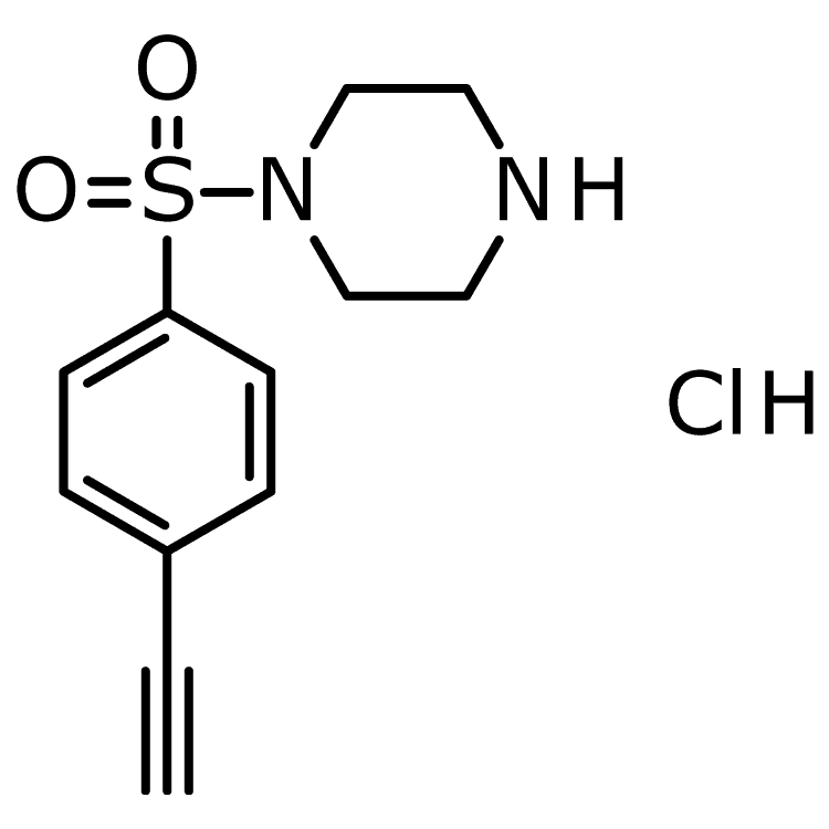 Structure of 1439818-89-9 | 1-(4-Ethynylphenyl)sulfonylpiperazine hydrochloride