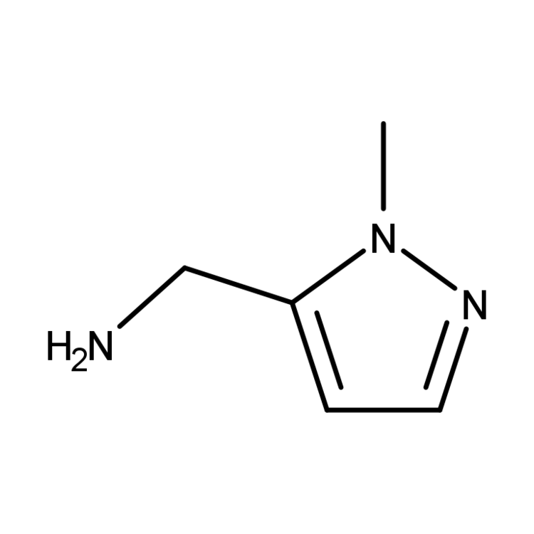 Structure of 863548-52-1 | (1-Methyl-1H-pyrazol-5-yl)methanamine